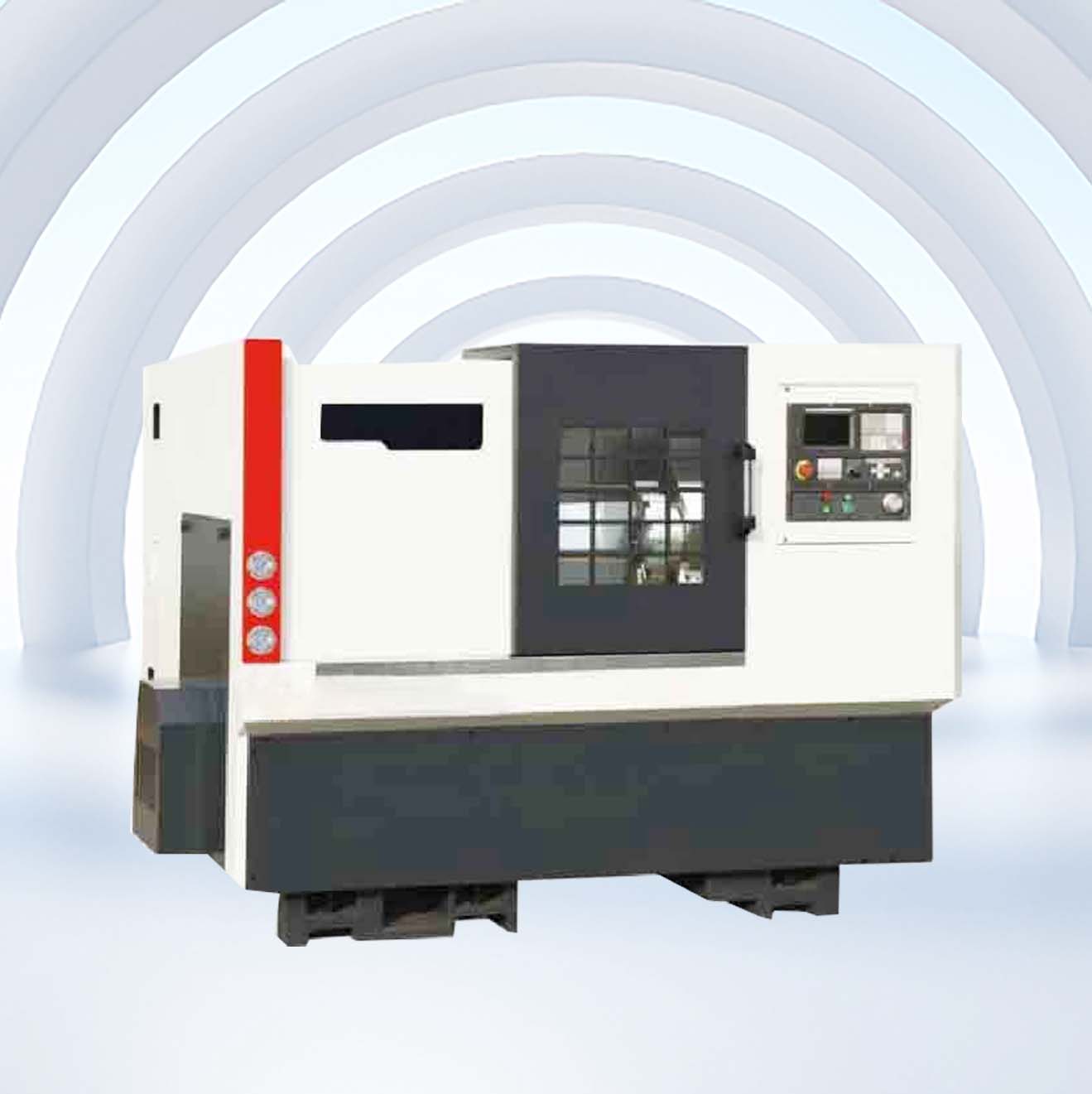 slant bed lathe is suitable for precise and efficient machining of shaft and disc parts