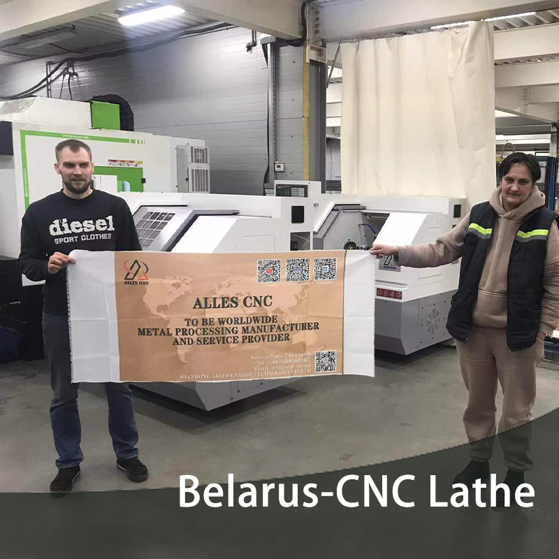 Belarusian customer received two Flat bed CNC lathe ALCK0640