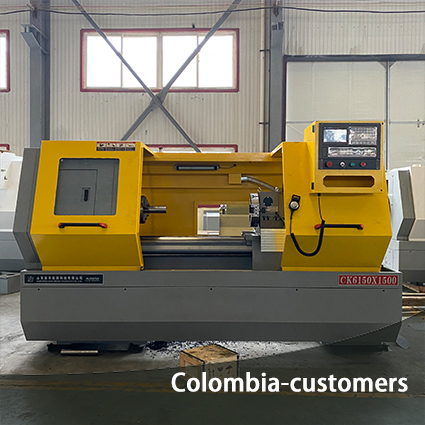 Colombia customer received ALCK6150x1000 flat bed CNC lathe