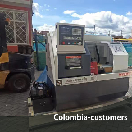 Colombia customer received ALCK0640 flat bed CNC lathe